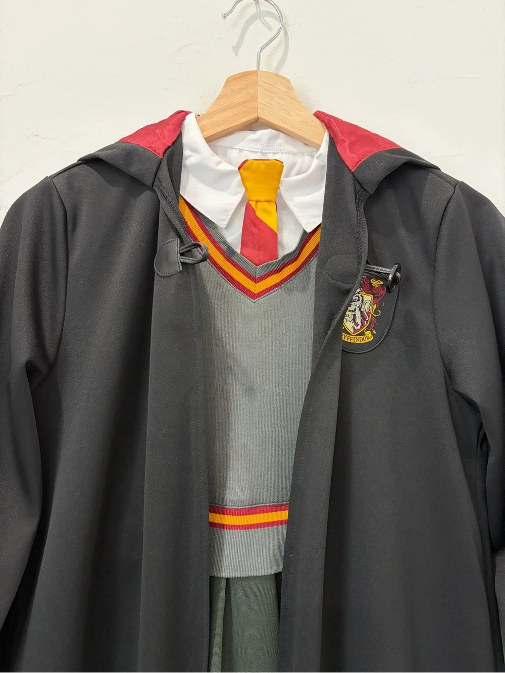 Harry Potter Black Kids Long Wizard Robe Jacket with Crest